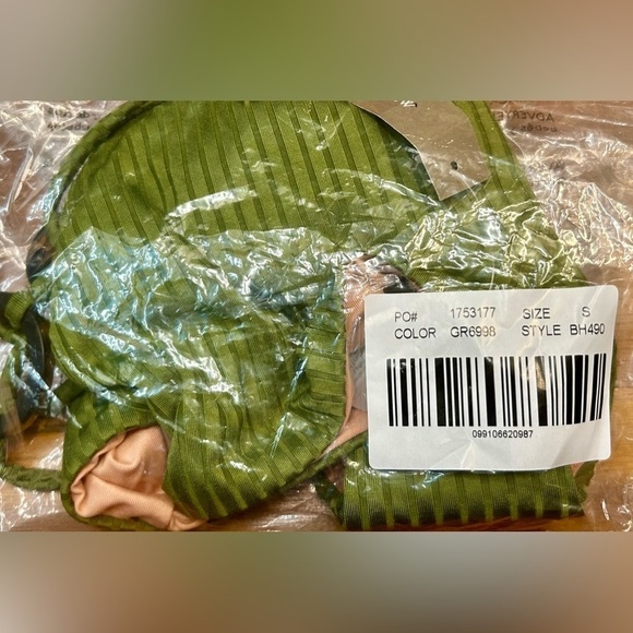 NWT J. Crew Wide-Rib High-Rise Bikini Bottom in Green with 3-Ring Belt, Small - Picture 12 of 14